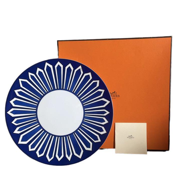 Hermes Bleus d'Ailleurs Dinner Plate 27 cm porcelain tableware blue 10.8" YA39