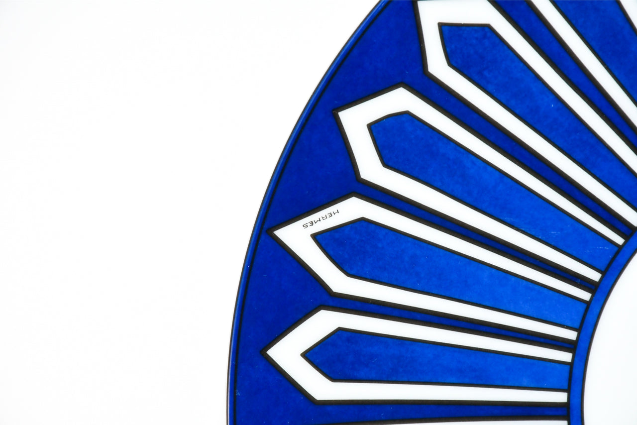 Hermes Bleus d'Ailleurs Dinner Plate 27 cm porcelain tableware blue EX+