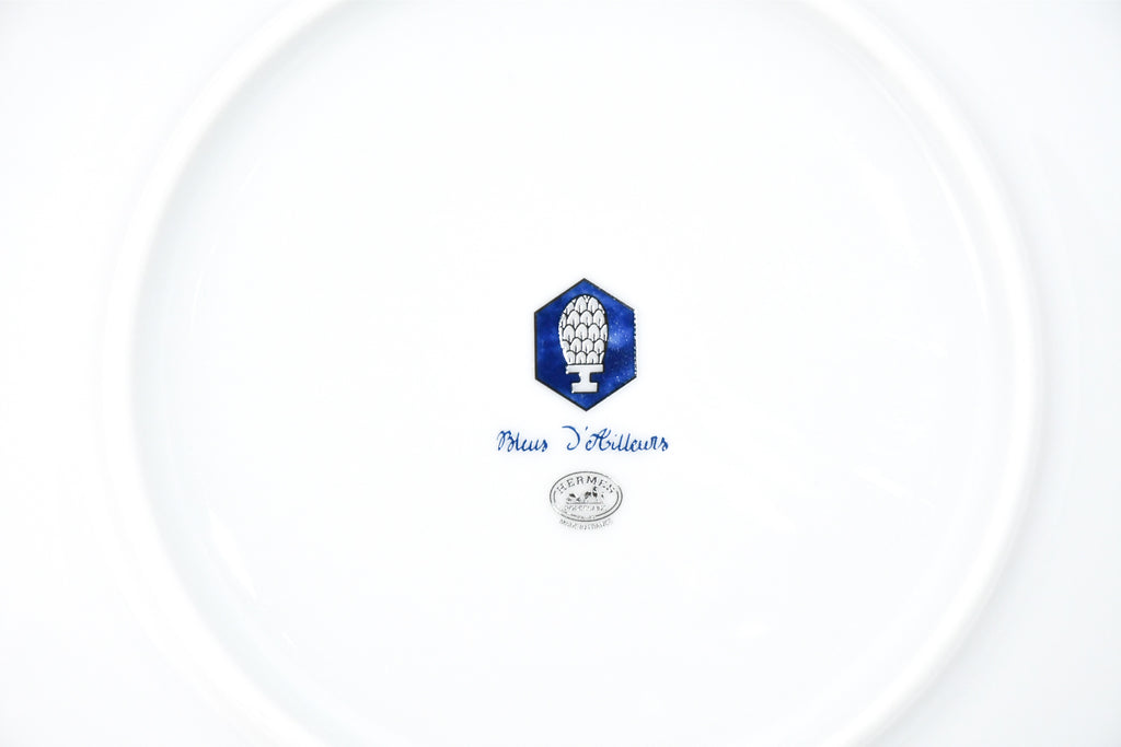 Hermes Bleus d'Ailleurs Dinner Plate 27 cm porcelain tableware blue EX+
