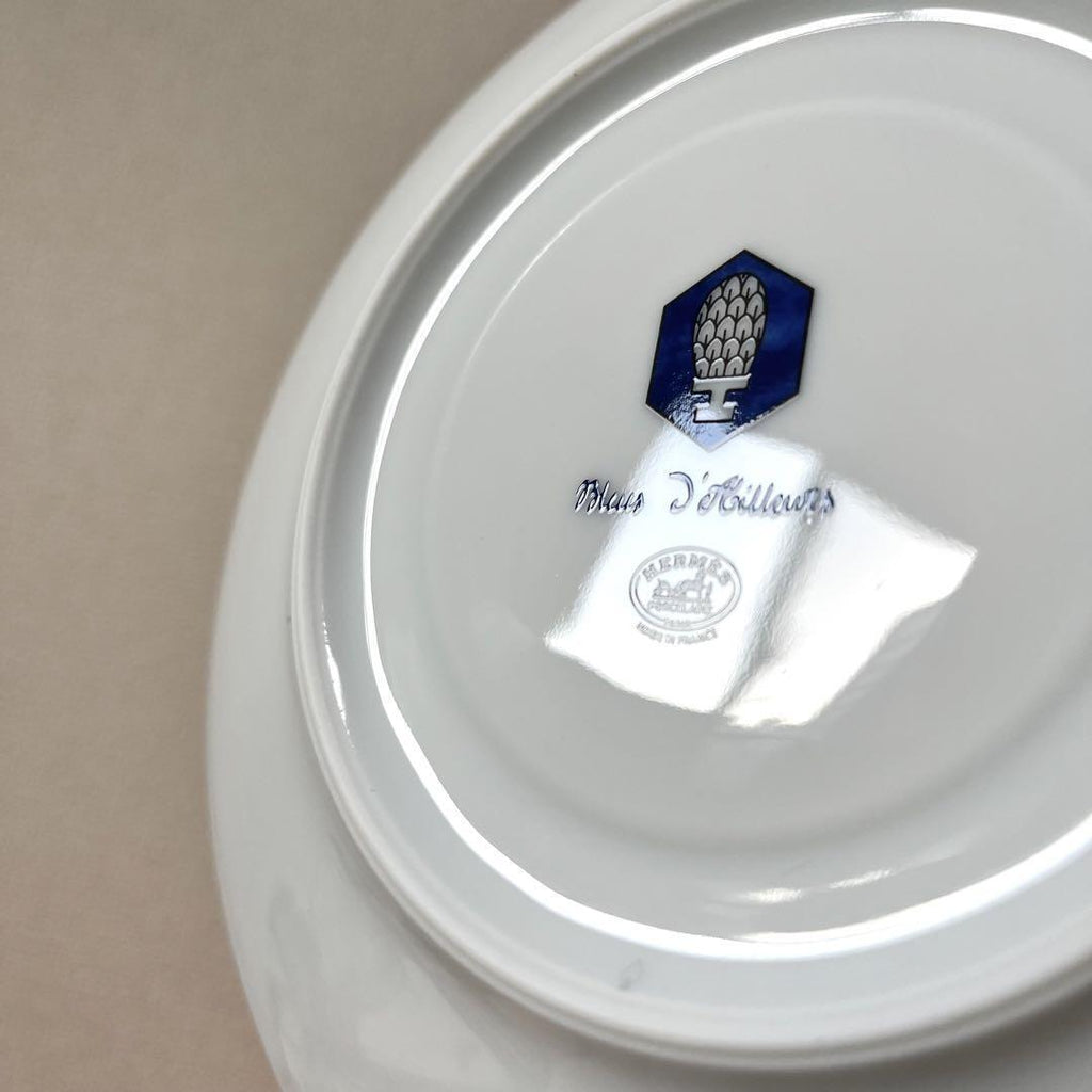 Hermes Bleus d'Ailleurs Morning Cup and Saucer blue porcelain soup tea coffee 370 ml