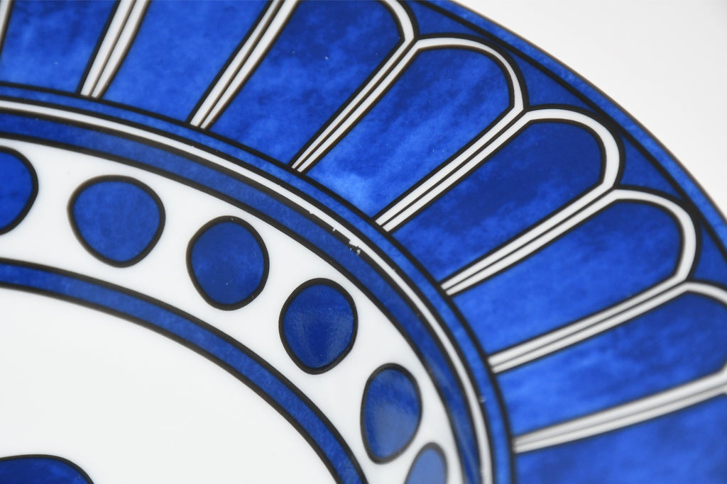 Hermes Bleus d'Ailleurs Pasta Plate 24 cm porcelain soup dinner Ex