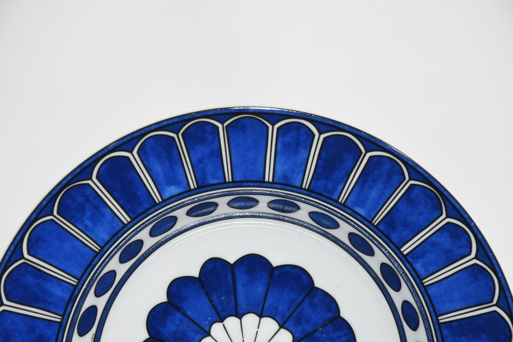 Hermes Bleus d'Ailleurs Pasta Plate 24 cm porcelain soup dinner Ex