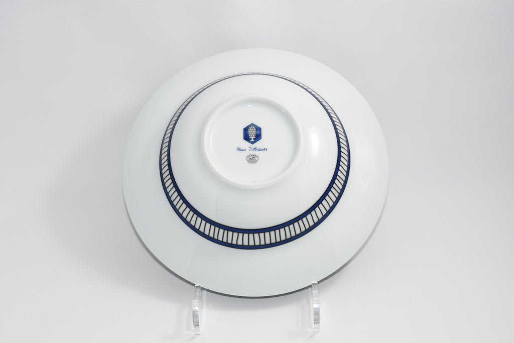 Hermes Bleus d'Ailleurs Pasta Plate porcelain blue soup dinner 24 cm