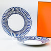 Hermes Bleus d'Ailleurs Set of 2 Dessert Plate 22 cm blue porcelain dinner 8.75"