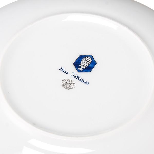 Hermes Bleus d'Ailleurs Set of 2 Dessert Plate 22 cm blue porcelain dinner 8.75"