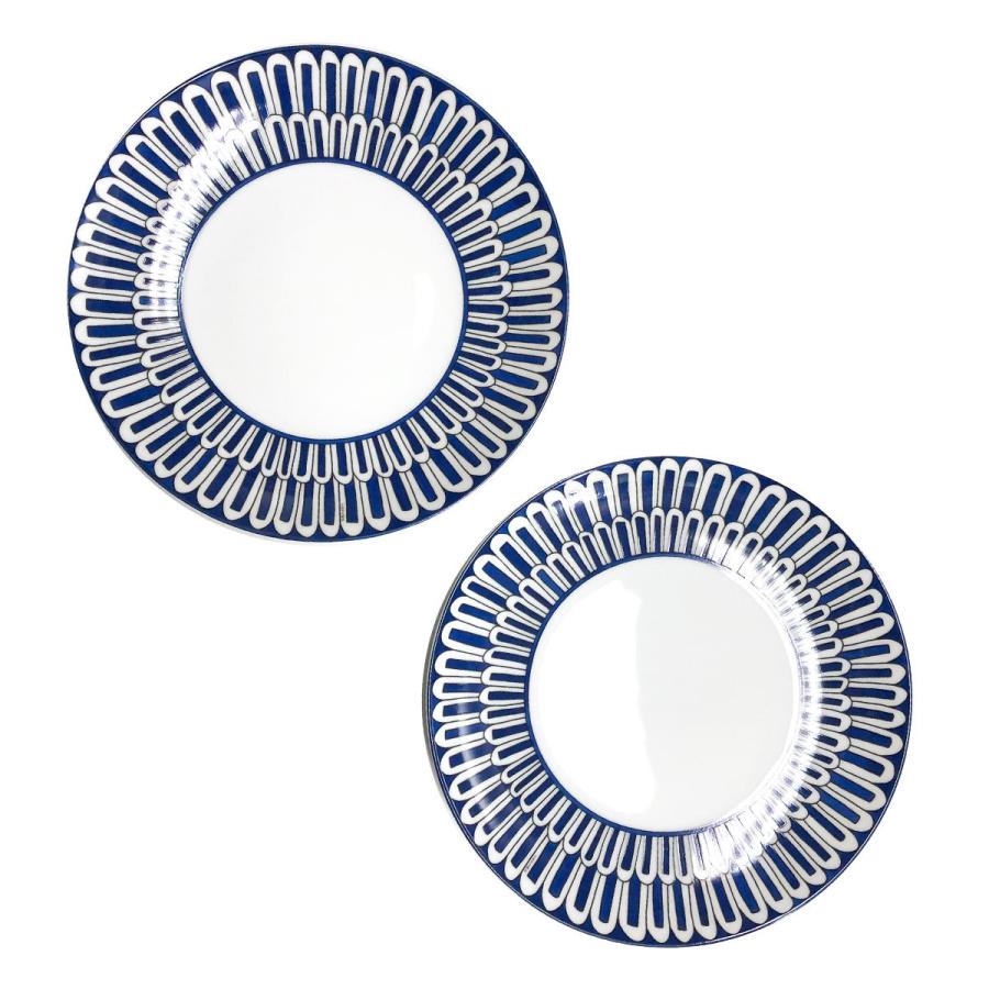 Hermes Bleus d'Ailleurs Set of 2 Dessert Plate 22 cm blue porcelain dinner 8.75"