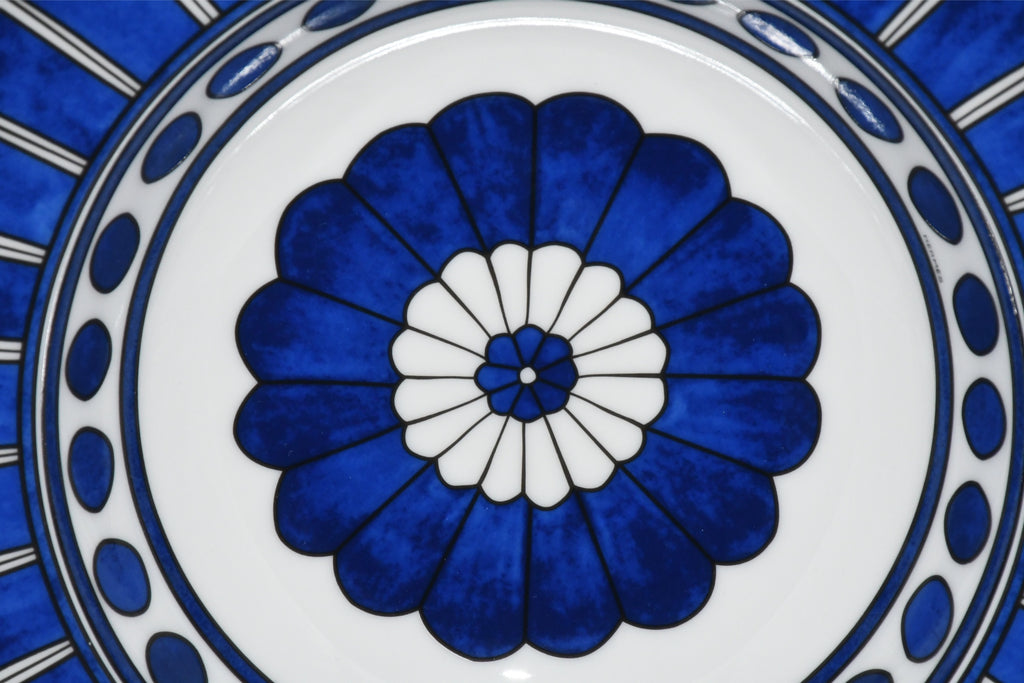 Hermes Bleus d'Ailleurs Set of 2 Pasta Plate porcelain soup dinner 24 cm M014