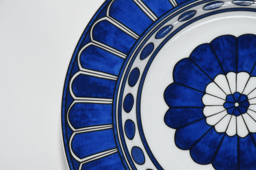 Hermes Bleus d'Ailleurs Set of 2 Pasta Plate porcelain soup dinner 24 cm M014