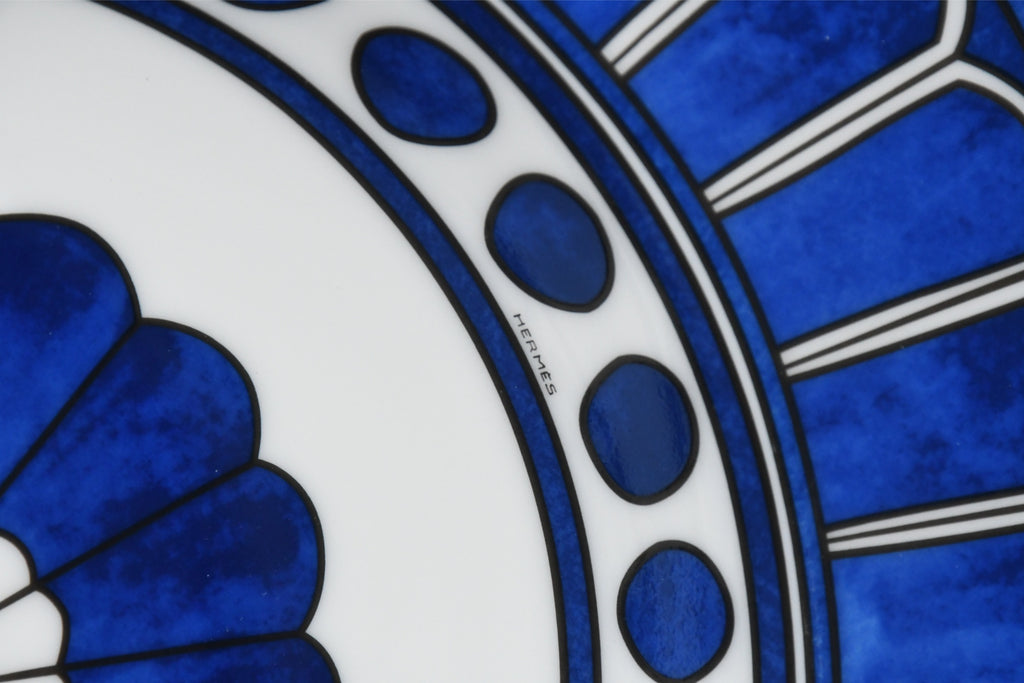 Hermes Bleus d'Ailleurs Set of 2 Pasta Plate porcelain soup dinner 24 cm M014