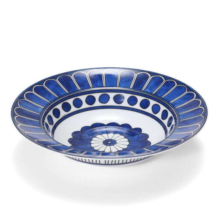 Hermes Bleus d'Ailleurs Set of 2 Pasta Plate porcelain soup dinner 24 cm