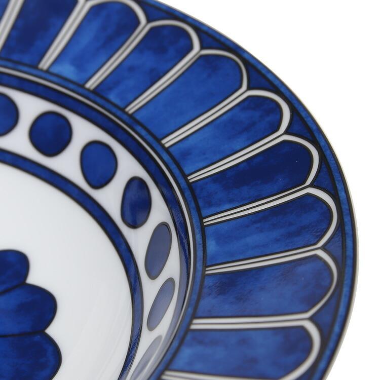 Hermes Bleus d'Ailleurs Set of 2 Pasta Plate porcelain soup dinner 24 cm