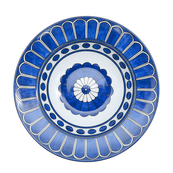 Hermes Bleus d'Ailleurs Set of 2 Pasta Plate porcelain soup dinner 24 cm
