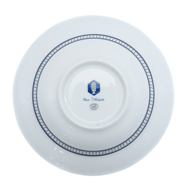 Hermes Bleus d'Ailleurs Set of 2 Pasta Plate porcelain soup dinner 24 cm