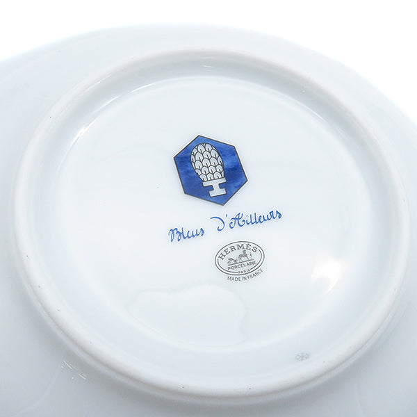 Hermes Bleus d'Ailleurs Set of 2 Pasta Plate porcelain soup dinner 24 cm