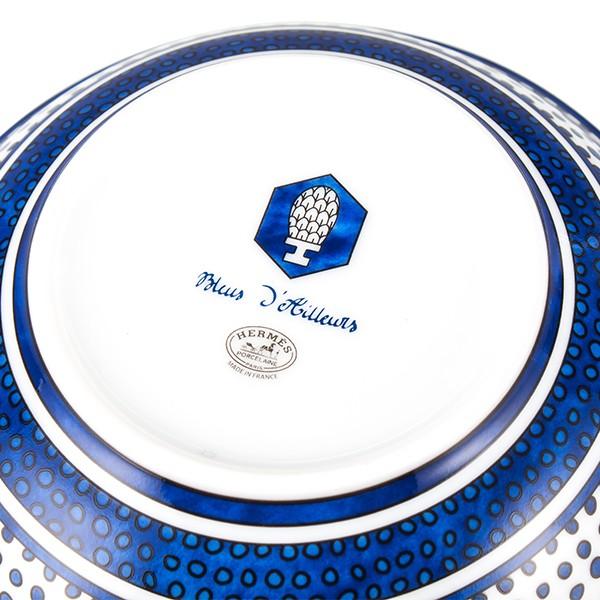 Hermes Bleus d'Ailleurs Set of 2 Soup Plate porcelain pasta 21 cm
