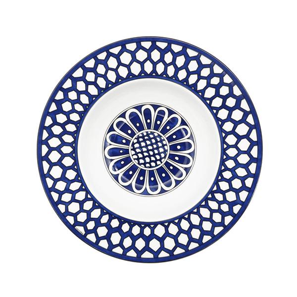 Hermes Bleus d'Ailleurs Set of 2 Soup Plate porcelain pasta 21 cm