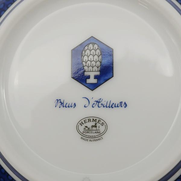 Hermes Bleus d'Ailleurs Set of 2 Soup Plate porcelain pasta 21 cm