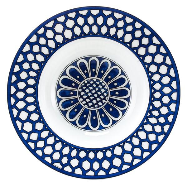 Hermes Bleus d'Ailleurs Set of 2 Soup Plate porcelain pasta 21 cm