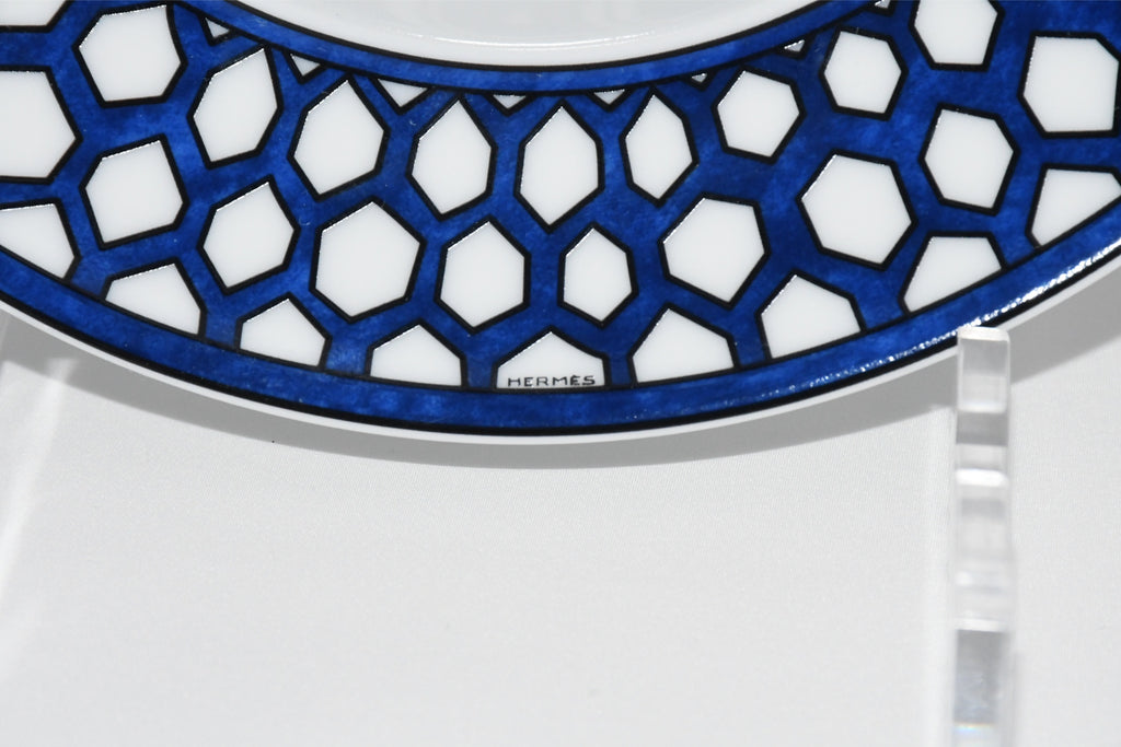 Hermes Bleus d'Ailleurs Soup Plate porcelain pasta 21 cm 059