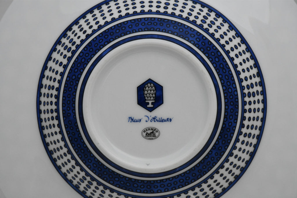Hermes Bleus d'Ailleurs Soup Plate porcelain pasta 21 cm 059
