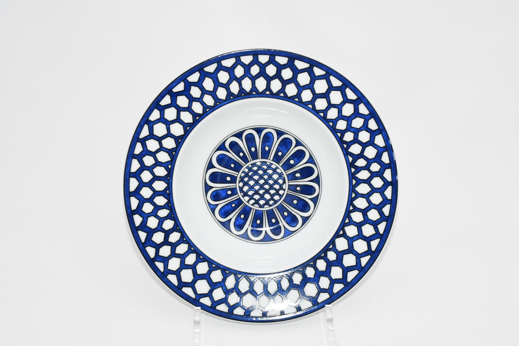Hermes Bleus d'Ailleurs Soup Plate porcelain pasta 21 cm 059