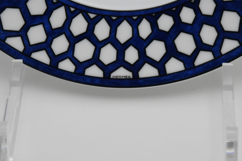 Hermes Bleus d'Ailleurs Soup Plate porcelain pasta 21 cm 055
