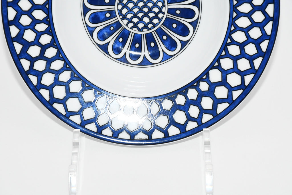 Hermes Bleus d'Ailleurs Soup Plate porcelain pasta 21 cm 055