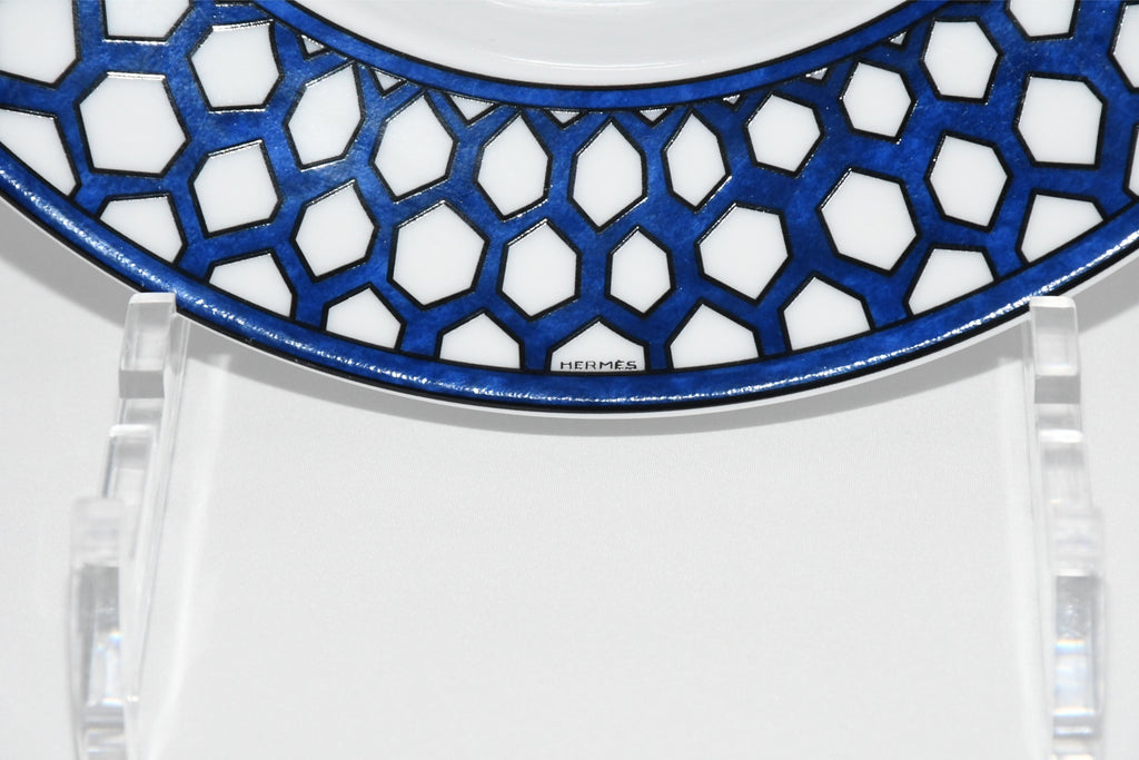 Hermes Bleus d'Ailleurs Soup Plate porcelain pasta 21 cm 055