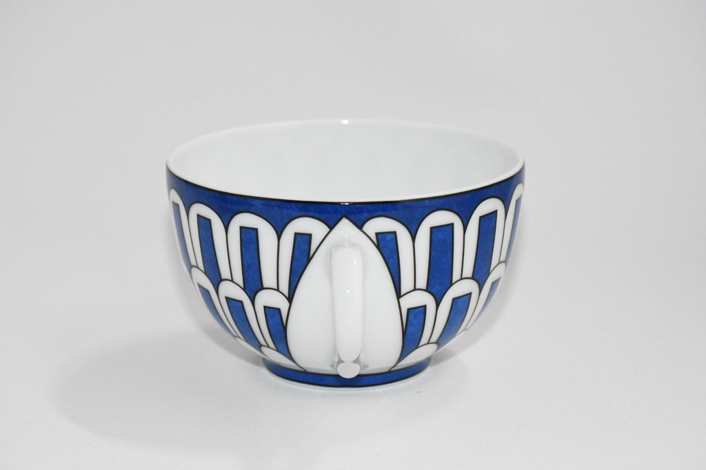 Hermes Bleus d'Ailleurs Tea Cup and Saucer 2 set blue porcelain coffee 200 ml M01