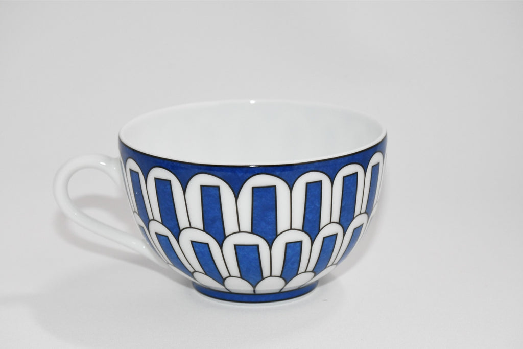 Hermes Bleus d'Ailleurs Tea Cup and Saucer 2 set blue porcelain coffee 200 ml M01