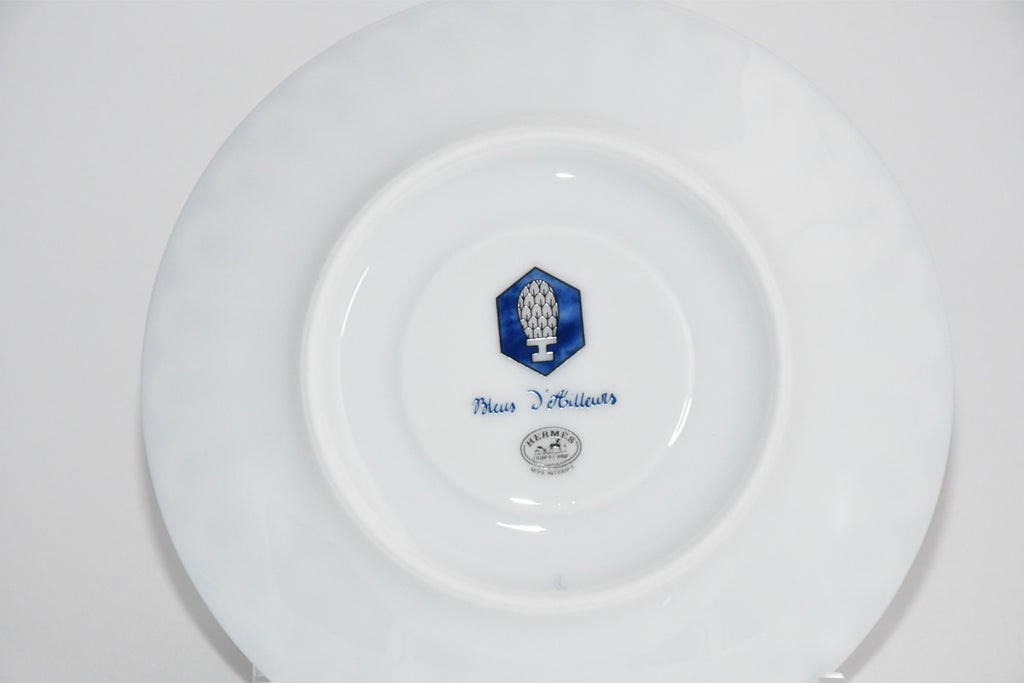 Hermes Bleus d'Ailleurs Tea Cup and Saucer blue porcelain coffee 200 ml