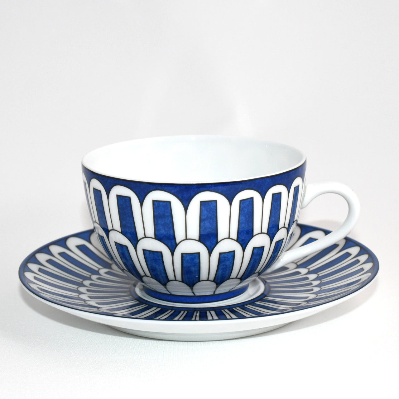 Hermes Bleus d'Ailleurs Tea Cup and Saucer blue porcelain coffee 200 ml
