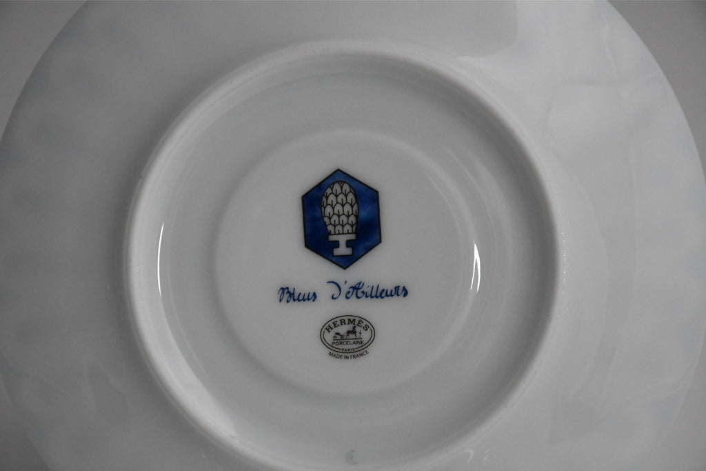 Hermes Bleus d'Ailleurs Tea Cup and Saucer blue porcelain coffee 200 ml