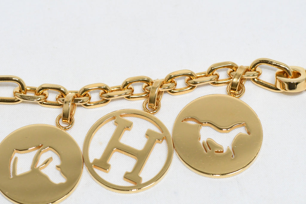 Hermes Breloque Olga Gold Charm bag amulette Cadena Berloque Ex+