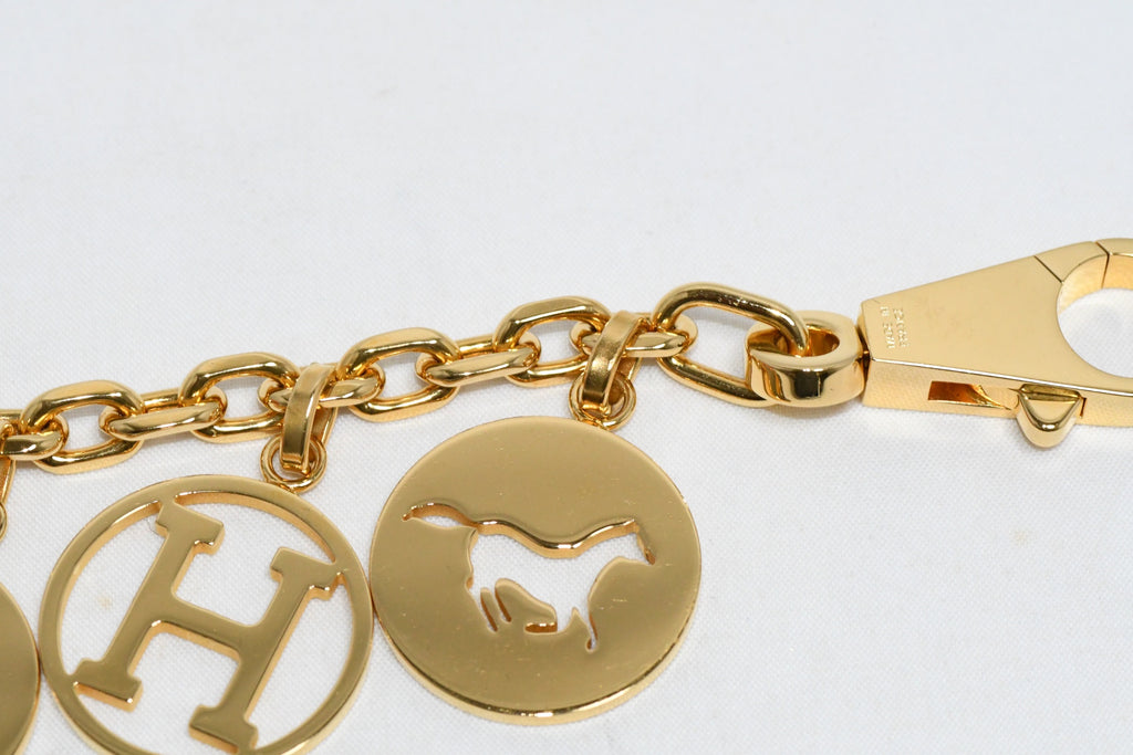 Hermes Breloque Olga Gold Charm bag amulette Cadena Berloque Ex+