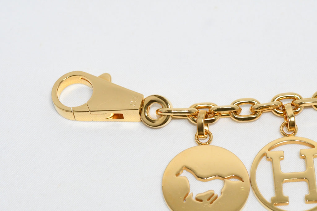 Hermes Breloque Olga Gold Charm bag amulette Cadena Berloque Ex+