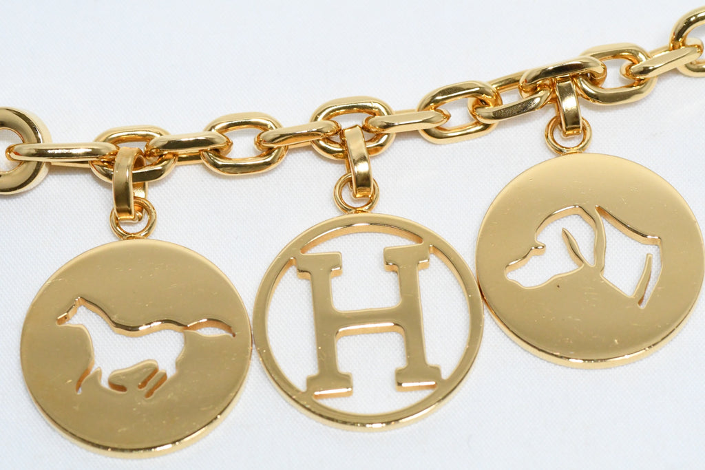Hermes Breloque Olga Gold Charm bag amulette Cadena Berloque Ex+
