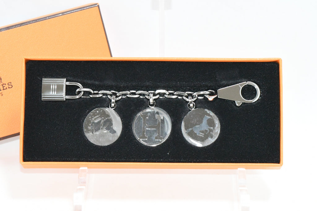 Hermes Breloque Olga Ruthenium black Silver Charm Amulette Cadena Berloque