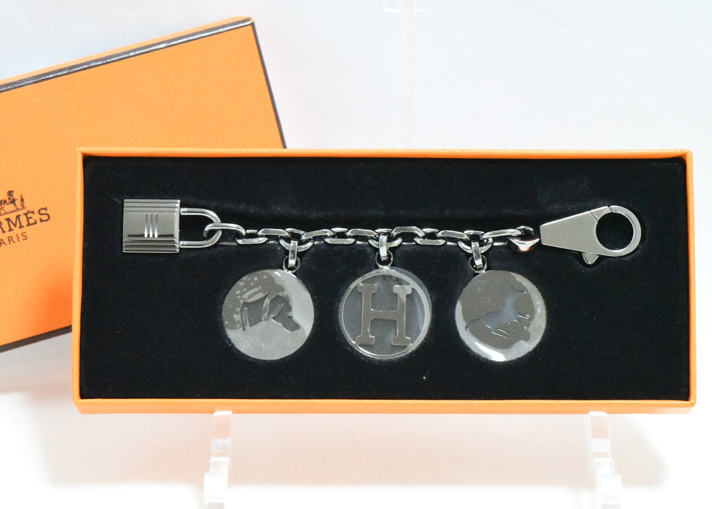 Hermes Breloque Olga Ruthenium black Silver Charm Amulette Cadena Berloque