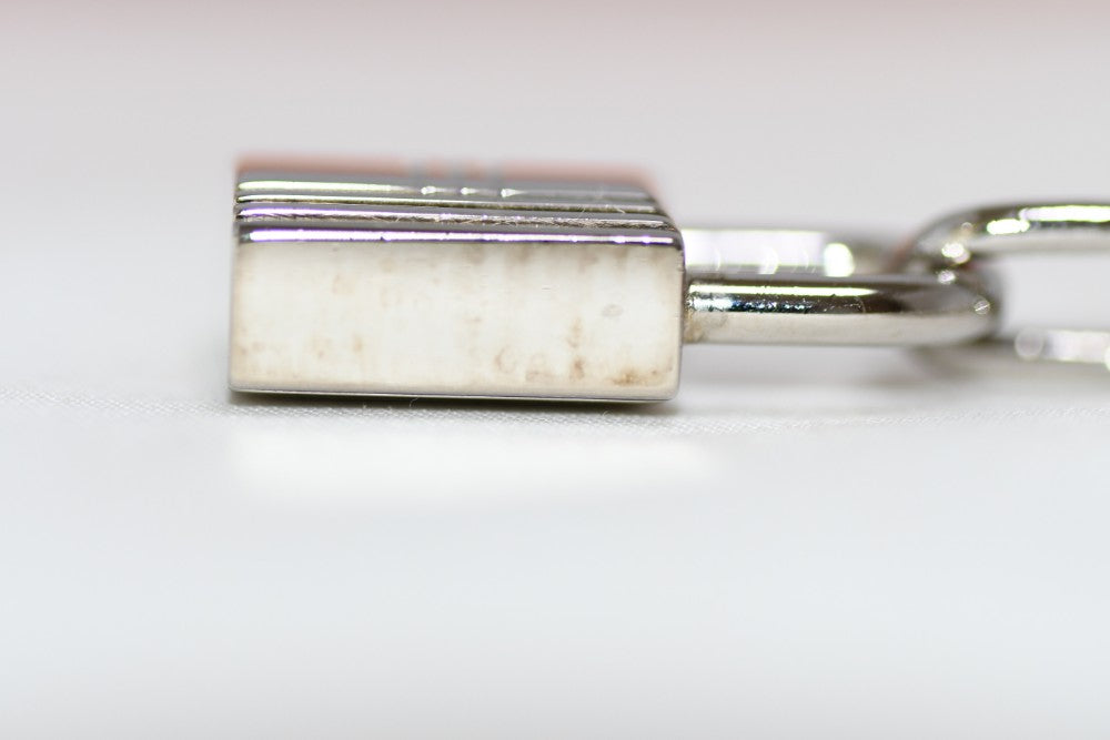 Hermes Breloque Olga Silver Charm Bag Amulette Palladium Berloque Cadena ME15