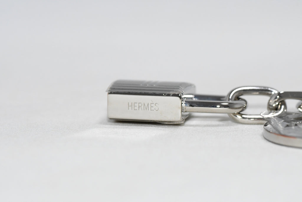 Hermes Breloque Olga Silver Charm bag amulette Cadena berloque Sealed NEW
