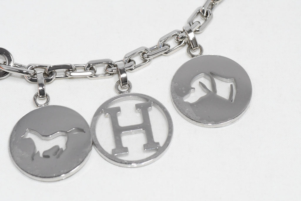 Hermes Breloque Olga Silver Charm bag amulette Cadena berloque Sealed NEW