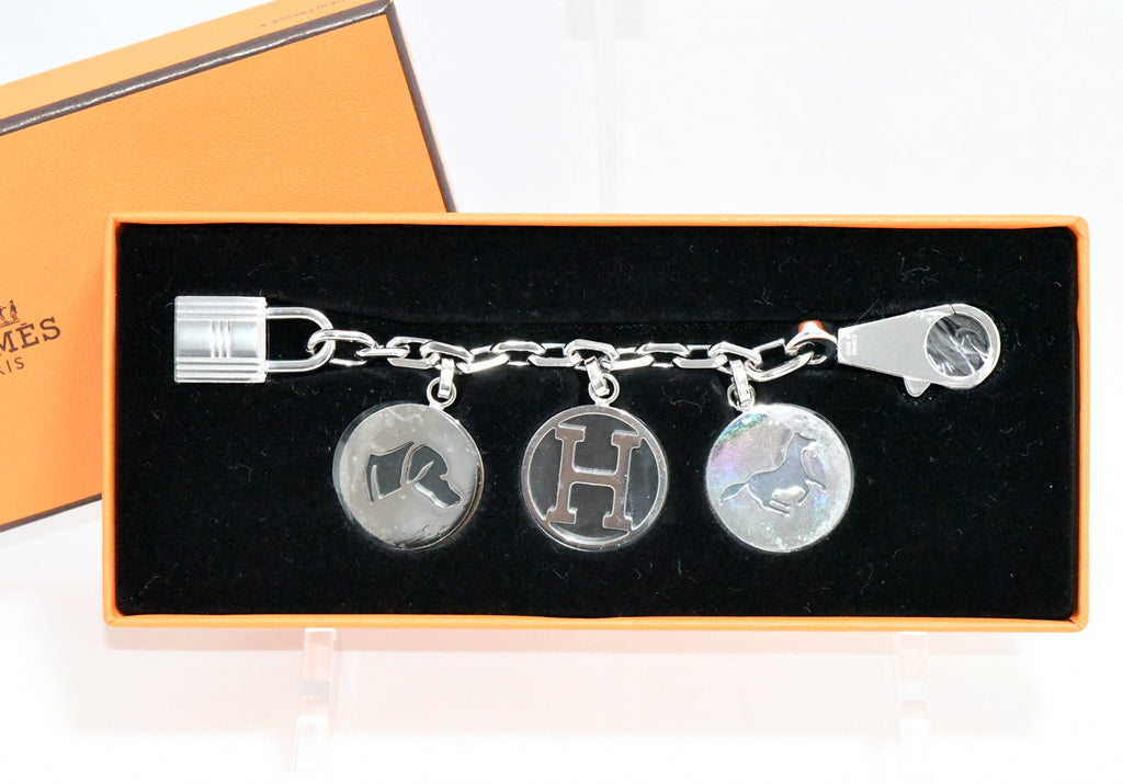 Hermes Breloque Olga Silver Charm bag amulette Cadena berloque Sealed NEW