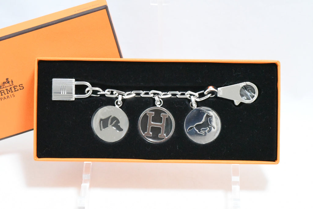 Hermes Breloque Olga Silver Charm bag amulette Cadena berloque Sealed NEW