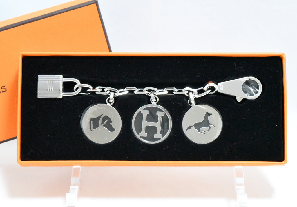 Hermes Breloque Olga Silver Charm bag amulette Cadena berloque Sealed NEW
