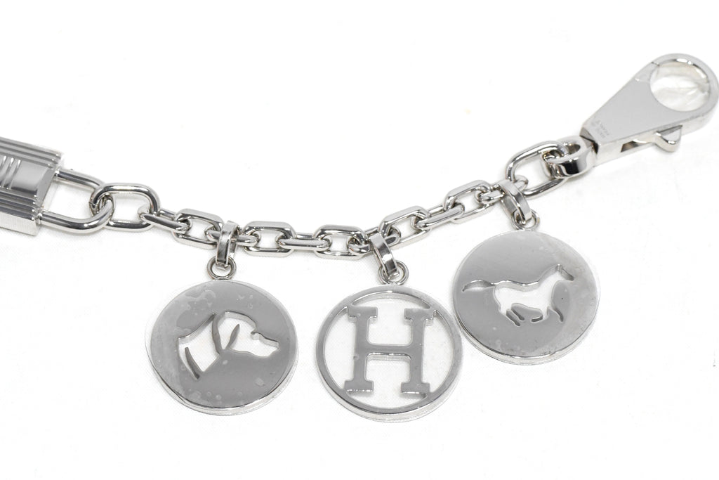 Hermes Breloque Olga Silver Charm bag amulette Cadena berloque Sealed NEW