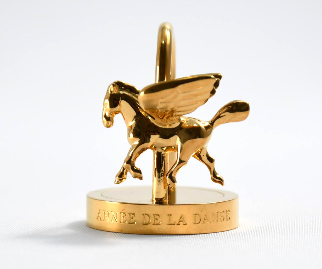 Hermes Cadena Anne de la Danse Gold Pegasus horse motif bag charm dance
