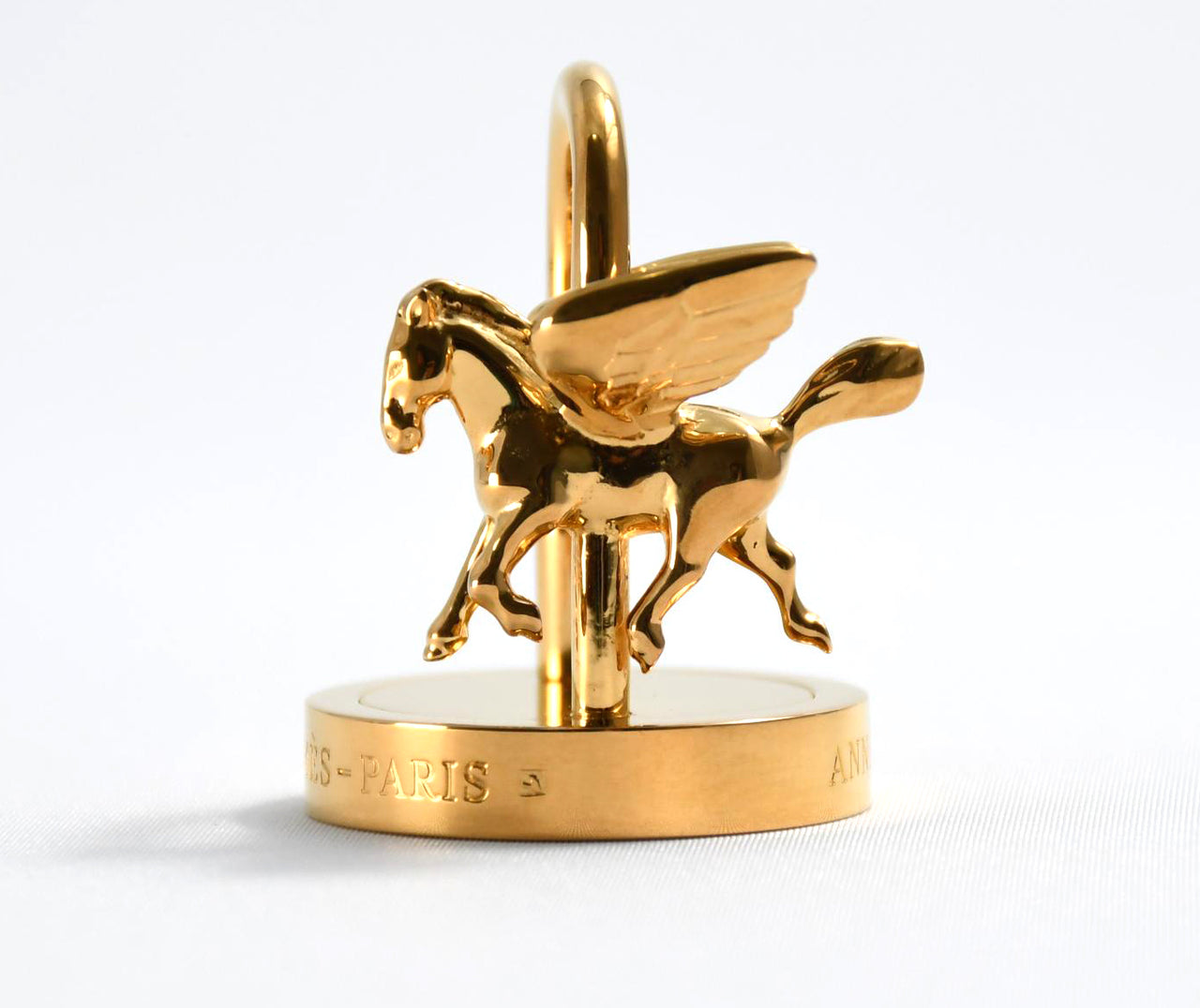 Hermes Cadena Anne de la Danse Gold Pegasus horse motif bag charm dance