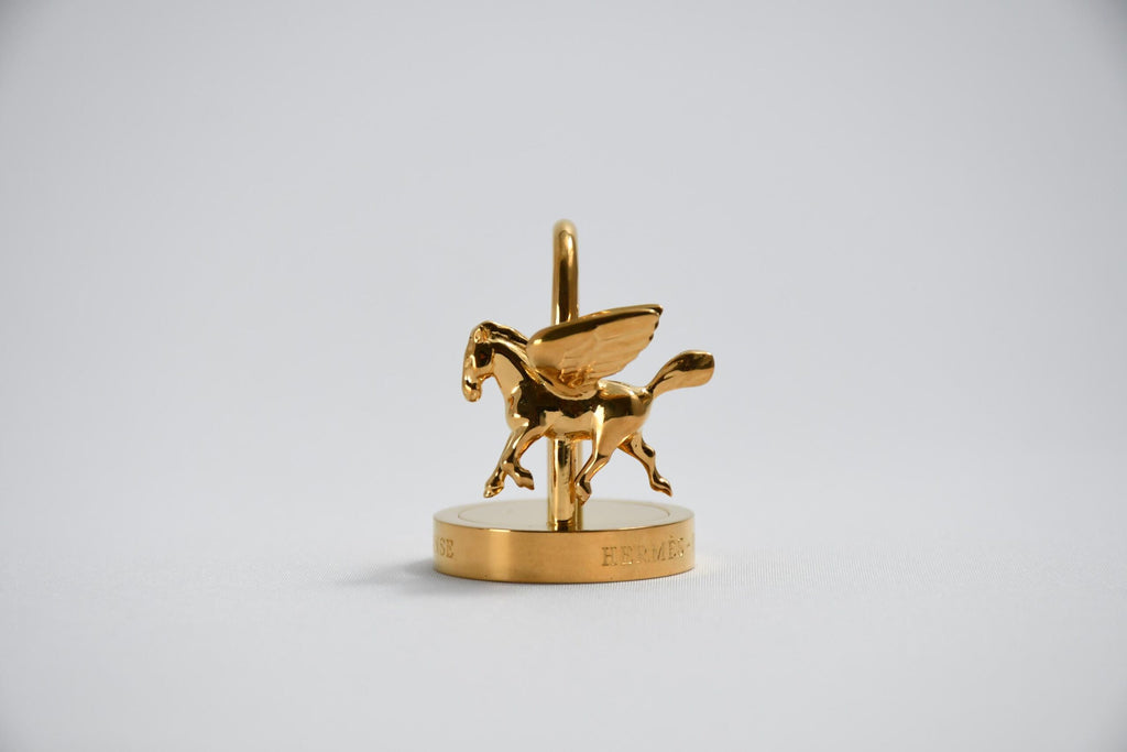 Hermes Cadena Anne de la Danse Gold Pegasus horse motif bag charm dance