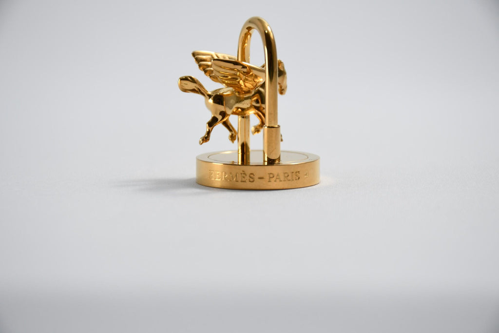 Hermes Cadena Anne de la Danse Gold Pegasus horse motif bag charm dance